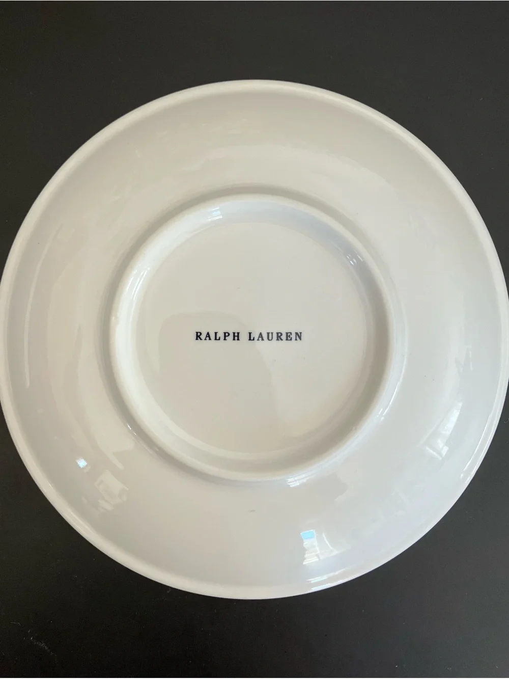 Ralph Lauren Ralph’s Coffee White 6 inch Saucer with Green Rim